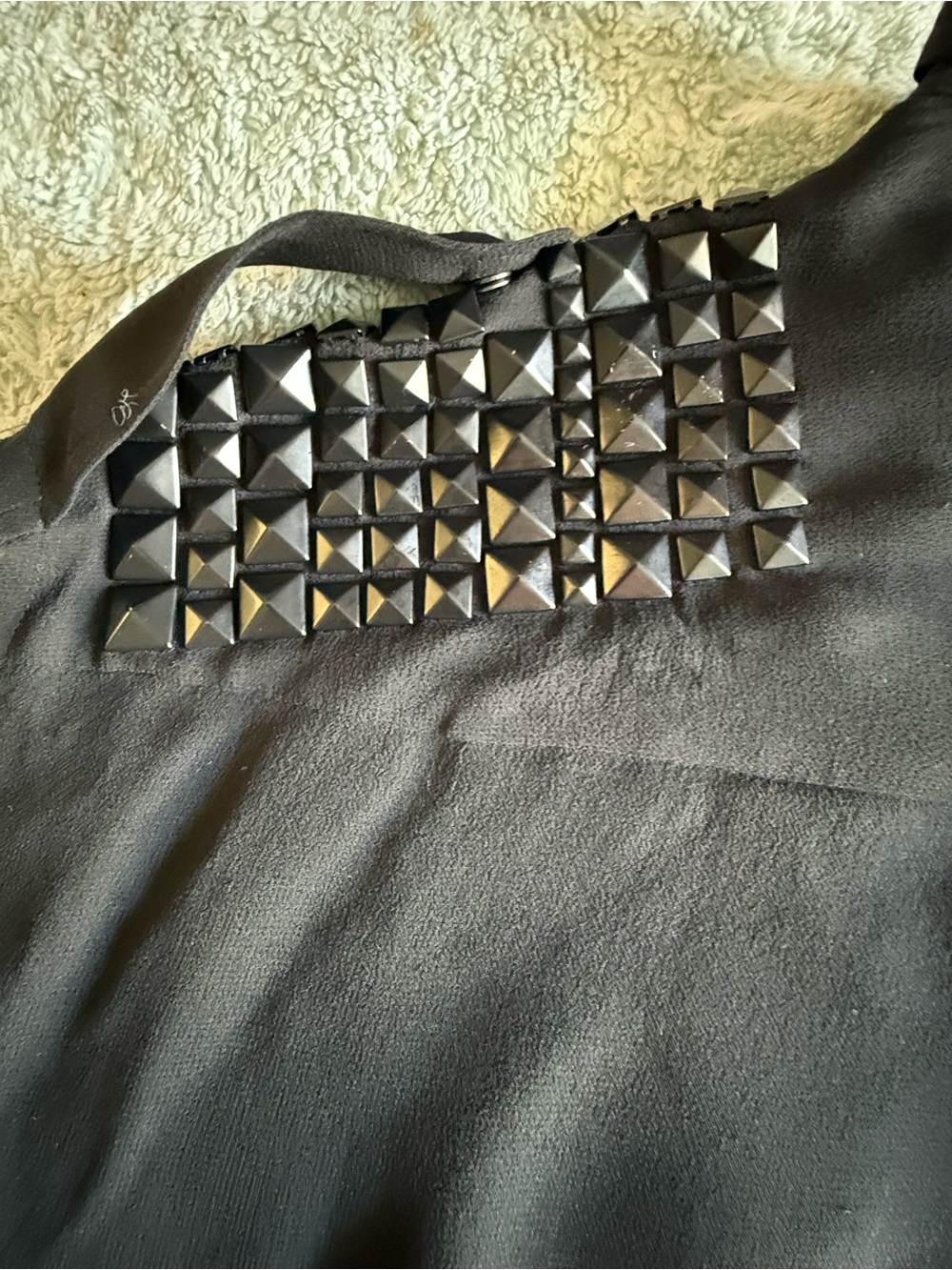 Equipment Black Studded Sleeveless Blouse - Picture 11 of 12